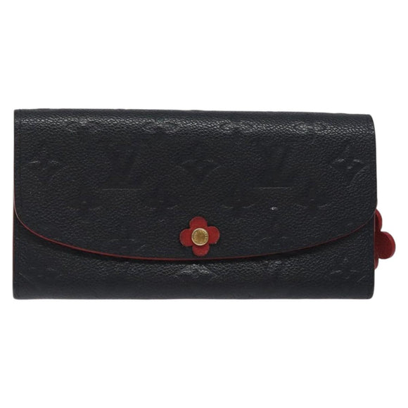 LOUIS VUITTON Empreinte Portefeuille Emily Flower Wallet M68327 LV Auth bs23403