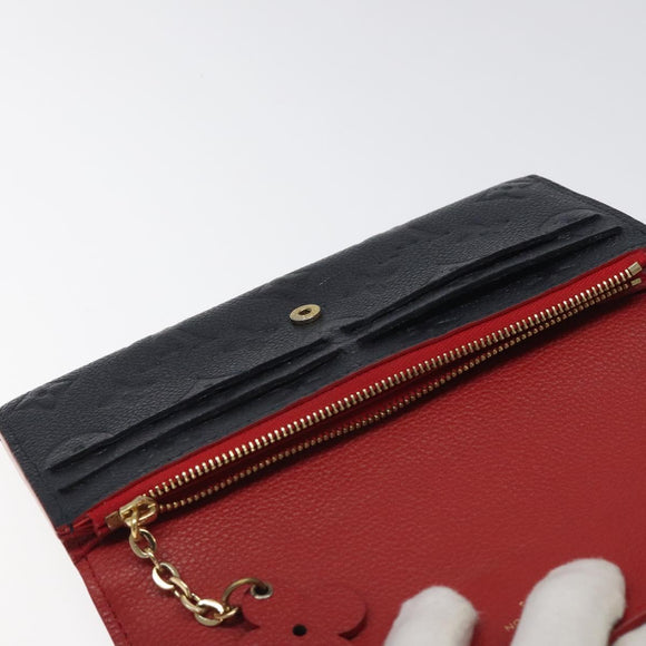 LOUIS VUITTON Empreinte Portefeuille Emily Flower Wallet M68327 LV Auth bs23403