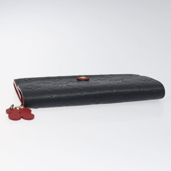 LOUIS VUITTON Empreinte Portefeuille Emily Flower Wallet M68327 LV Auth bs23403