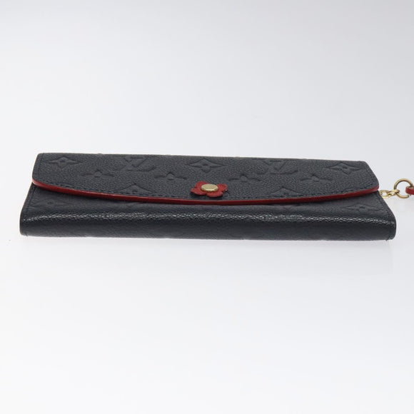 LOUIS VUITTON Empreinte Portefeuille Emily Flower Wallet M68327 LV Auth bs23403