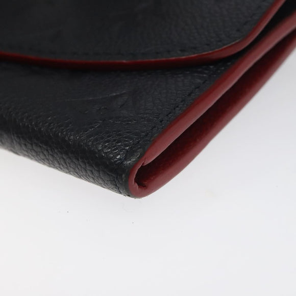 LOUIS VUITTON Empreinte Portefeuille Emily Flower Wallet M68327 LV Auth bs23403