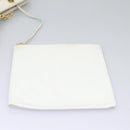 CHANEL Triple Coco Chain Tote Bag Vinyl Leather White Gold CC Auth bs23423-23