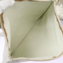 CHANEL Triple Coco Chain Tote Bag Vinyl Leather White Gold CC Auth bs23423-27