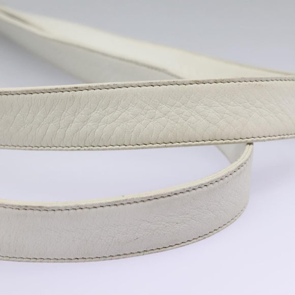 CHANEL Triple Coco Chain Tote Bag Vinyl Leather White Gold CC Auth bs23423