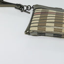 BURBERRY Nova Check Clutch Bag PVC Beige Gold Auth bs23425-8
