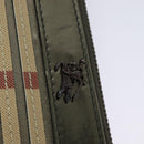 BURBERRY Nova Check Clutch Bag PVC Beige Gold Auth bs23425-9