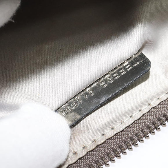 BURBERRY Nova Check Clutch Bag PVC Beige Gold Auth bs23425