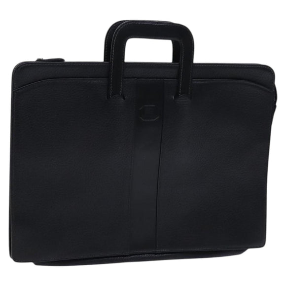 Burberrys Hand Bag Leather Black Auth bs23427