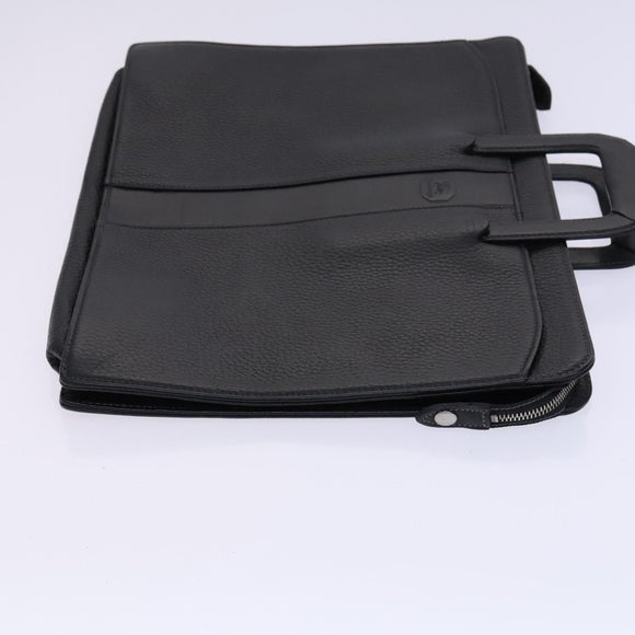 Burberrys Hand Bag Leather Black Auth bs23427