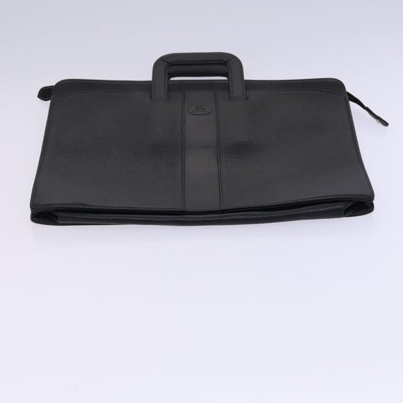 Burberrys Hand Bag Leather Black Auth bs23427