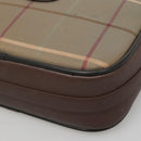 Burberrys Nova Check Shoulder Bag Canvas Beige Gold Auth bs23437-9