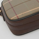 Burberrys Nova Check Shoulder Bag Canvas Beige Gold Auth bs23437-14