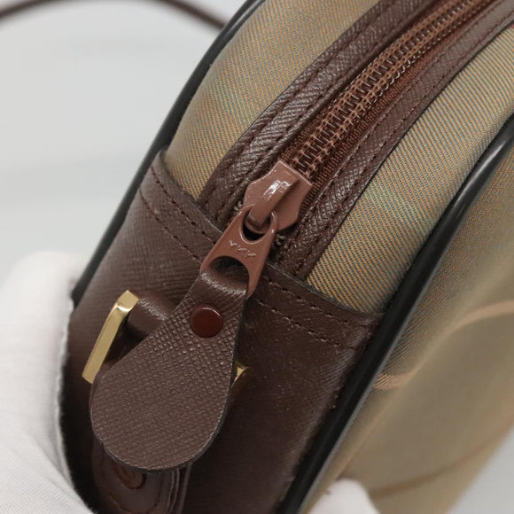 Burberrys Nova Check Shoulder Bag Canvas Beige Gold Auth bs23437