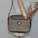 Burberrys Nova Check Shoulder Bag Canvas Beige Gold Auth bs23437-21