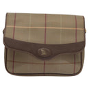 Burberrys Nova Check Shoulder Bag Canvas Beige Gold Auth bs23438-13