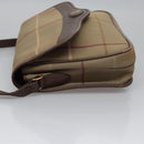 Burberrys Nova Check Shoulder Bag Canvas Beige Gold Auth bs23438-4