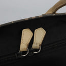 BURBERRY Nova Check Blue Label Tote Bag Nylon Beige Silver Auth bs23441-10