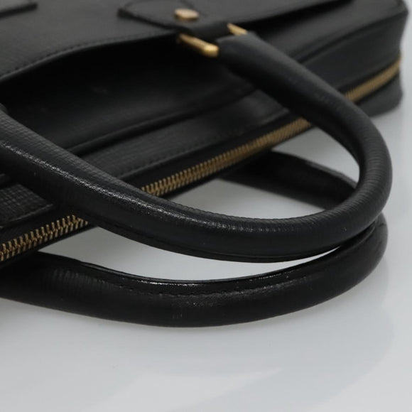 BURBERRY Business Bag Leather Black Auth bs23443