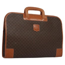 CELINE Macadam Canvas Hand Bag PVC Leather Brown Auth bs23451-1