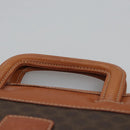 CELINE Macadam Canvas Hand Bag PVC Leather Brown Auth bs23451-14