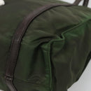PRADA Shoulder Bag Nylon Khaki Silver Auth bs23455-15