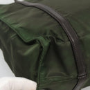 PRADA Shoulder Bag Nylon Khaki Silver Auth bs23455-16