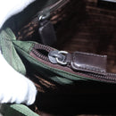 PRADA Shoulder Bag Nylon Khaki Silver Auth bs23455-10