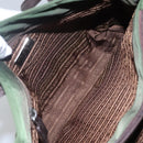 PRADA Shoulder Bag Nylon Khaki Silver Auth bs23455-11