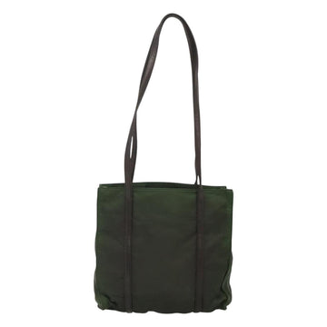 PRADA Shoulder Bag Nylon Khaki Silver Auth bs23455 - 0