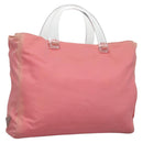 PRADA Hand Bag Nylon plastic Pink Clear Auth bs23458-1