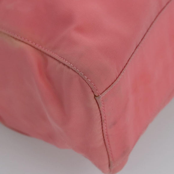 PRADA Hand Bag Nylon plastic Pink Clear Auth bs23458