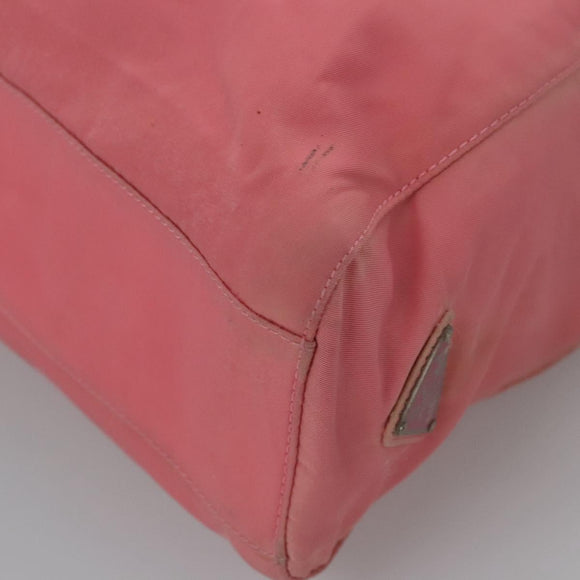 PRADA Hand Bag Nylon plastic Pink Clear Auth bs23458
