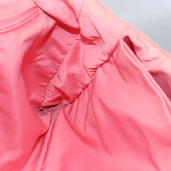 PRADA Hand Bag Nylon plastic Pink Clear Auth bs23458