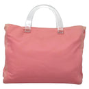 PRADA Hand Bag Nylon plastic Pink Clear Auth bs23458-13