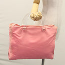PRADA Hand Bag Nylon plastic Pink Clear Auth bs23458-25