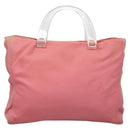 PRADA Hand Bag Nylon plastic Pink Clear Auth bs23458-2