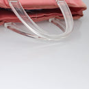 PRADA Hand Bag Nylon plastic Pink Clear Auth bs23458-7