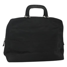 PRADA Hand Bag Black Silver Auth bs23459