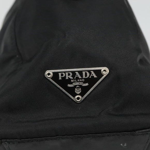 PRADA Hand Bag Black Silver Auth bs23459