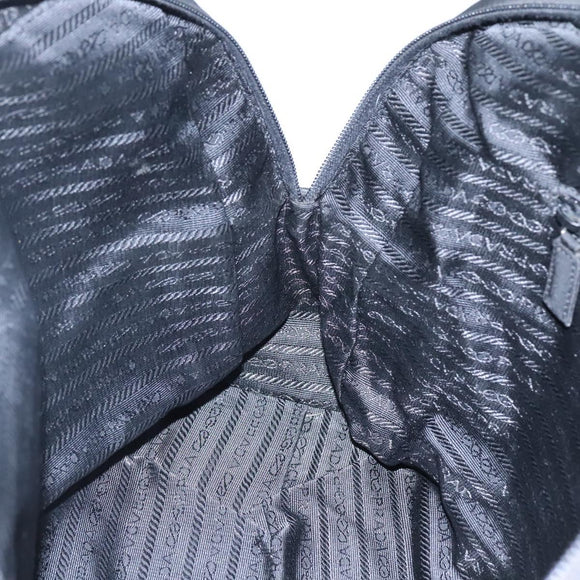 PRADA Hand Bag Black Silver Auth bs23459