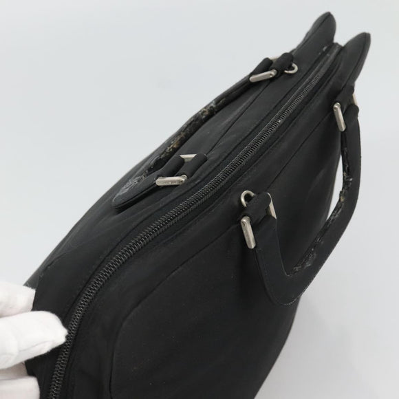 PRADA Hand Bag Black Silver Auth bs23459