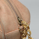CHANEL Mademoiselle Chain Shoulder Bag Suede Pink CC Auth bs23471-17
