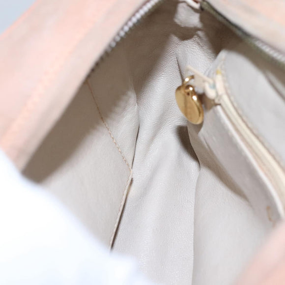 CHANEL Mademoiselle Chain Shoulder Bag Suede Pink CC Auth bs23471