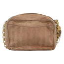 CHANEL Mademoiselle Chain Shoulder Bag Suede Pink CC Auth bs23471-2