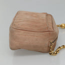 CHANEL Mademoiselle Chain Shoulder Bag Suede Pink CC Auth bs23471-4