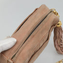 CHANEL Mademoiselle Chain Shoulder Bag Suede Pink CC Auth bs23471-6