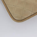 CHANEL Matelasse Chain Hand Bag Lamb Skin Beige Gold CC Auth bs23472-13