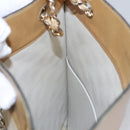 CHANEL Matelasse Chain Hand Bag Lamb Skin Beige Gold CC Auth bs23472-18