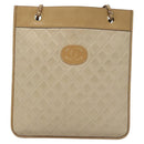 CHANEL Matelasse Chain Hand Bag Lamb Skin Beige Gold CC Auth bs23472-2