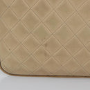 CHANEL Matelasse Chain Hand Bag Lamb Skin Beige Gold CC Auth bs23472-4